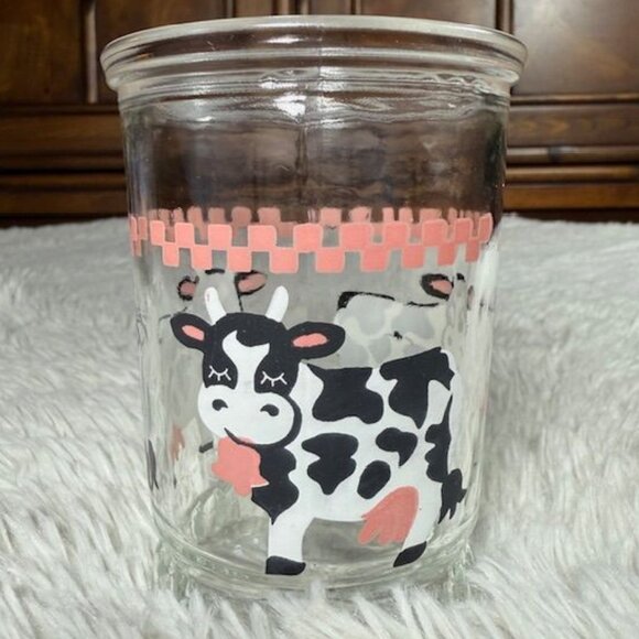 Vintage 5pc Country Cow Country Pig Glass Set - Picture 5 of 12